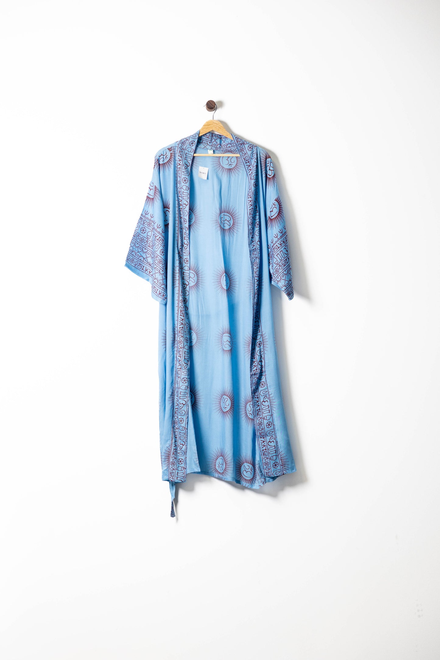 Boho Spiritual Print Long Kimono
