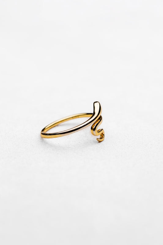 Golden Snake Wrap Ring