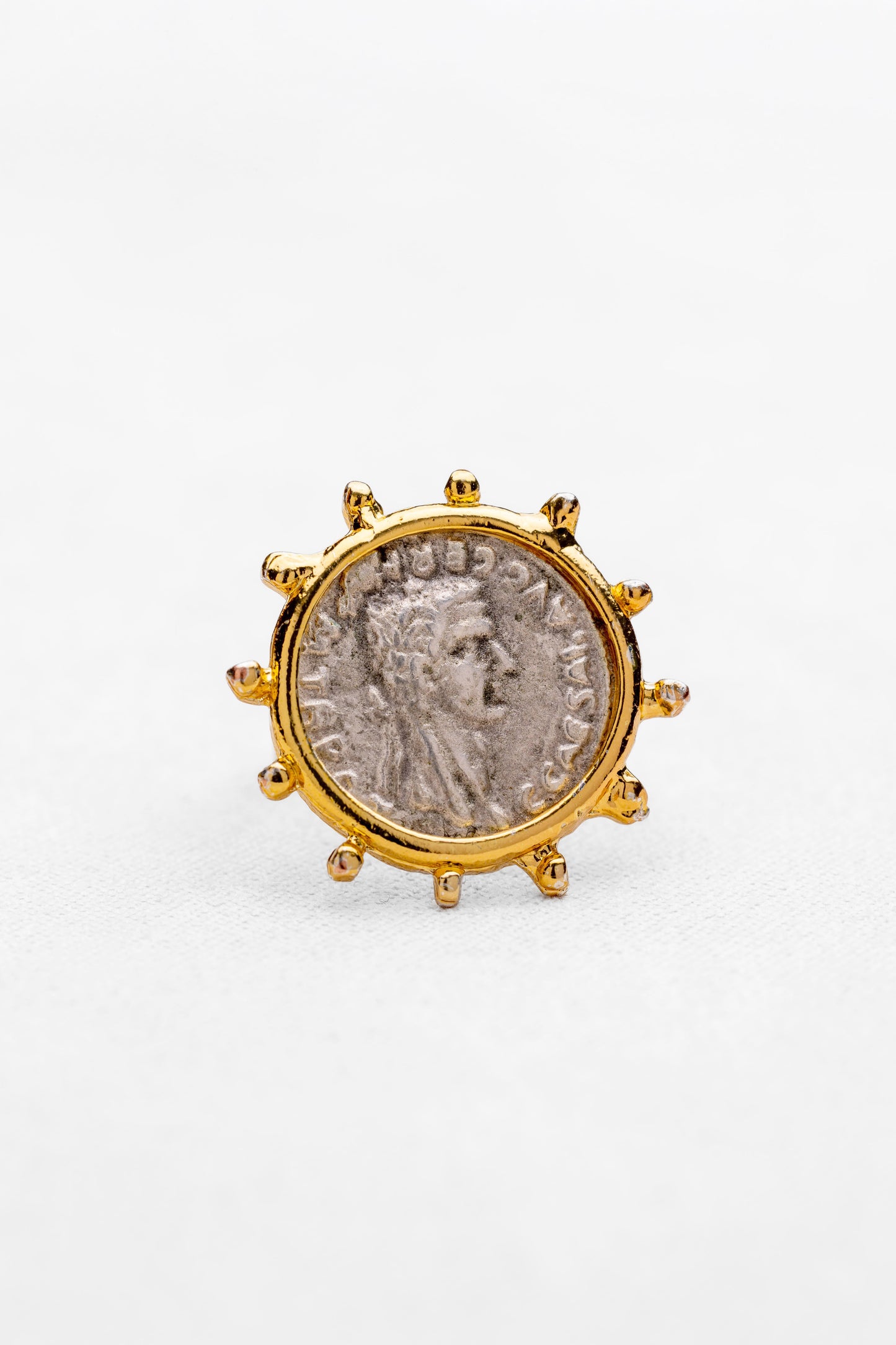 Roman Coin-Inspired Vintage Statement Ring