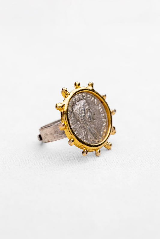 Roman Coin-Inspired Vintage Statement Ring