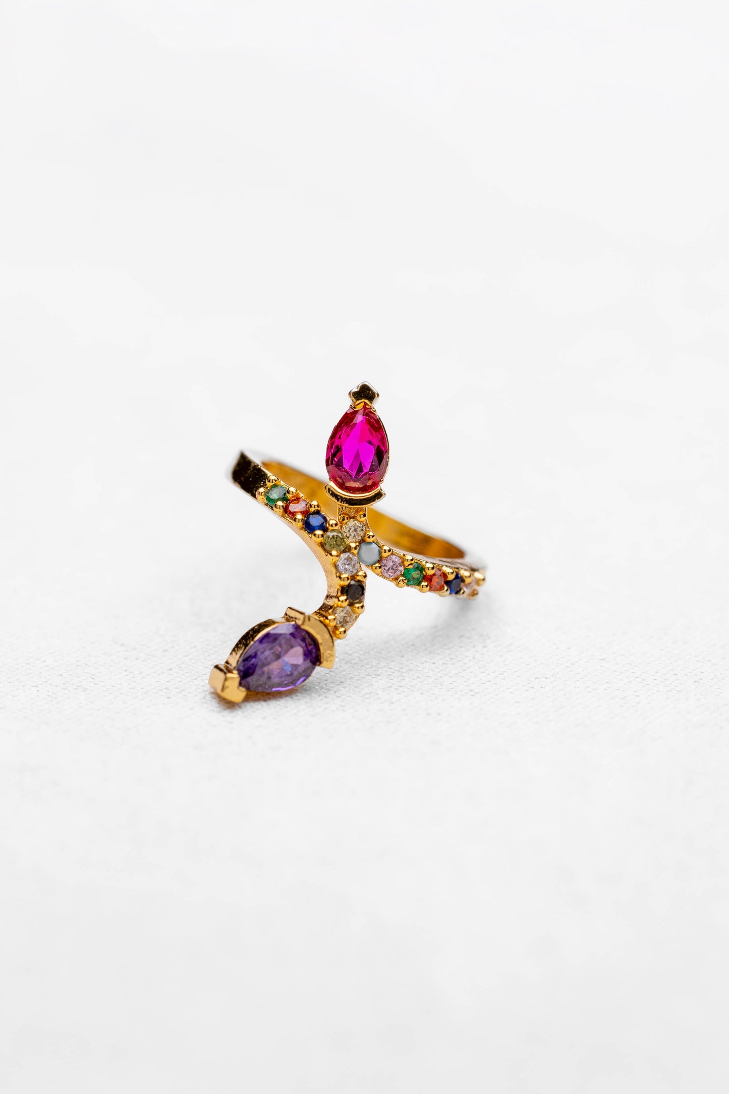 Multicolor Gemstone Statement Ring
