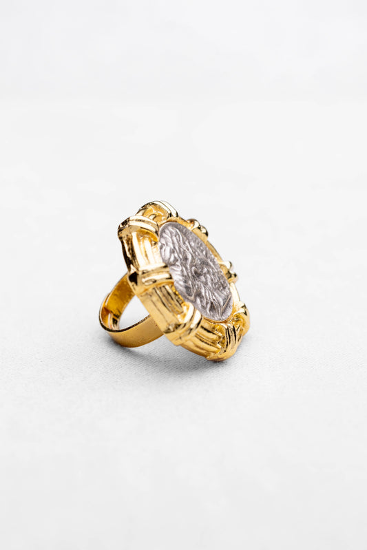 Imperial Gold Coin Ring – Regal & Timeless