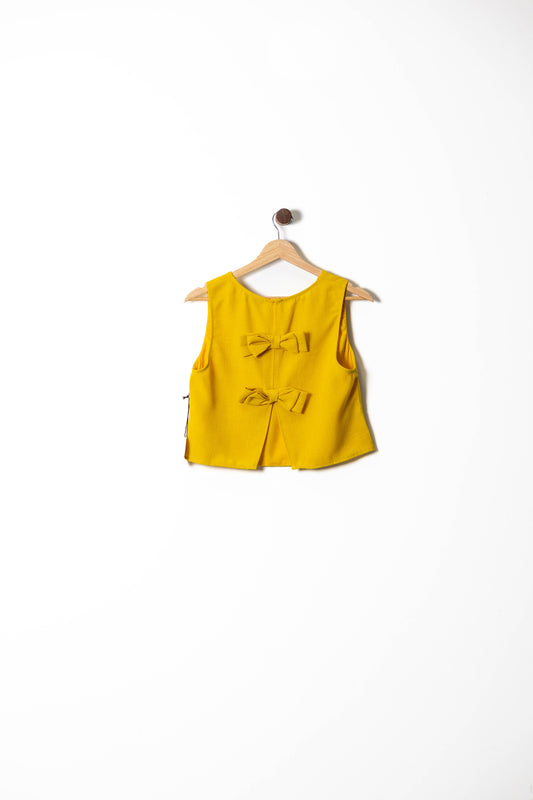 Bow Back Sleeveless Crop Top