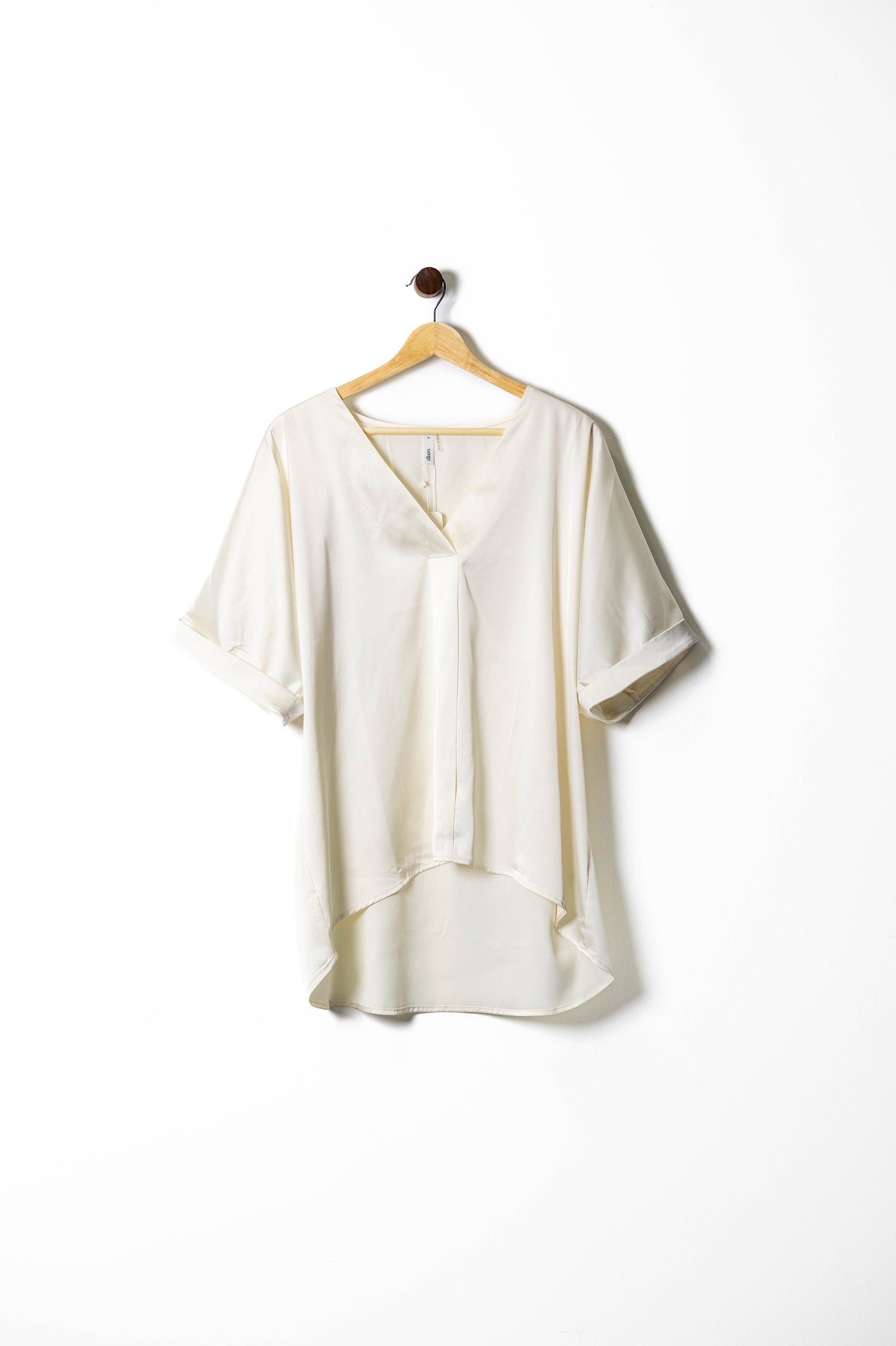 Asymmetrical V-Neck Flow Blouse