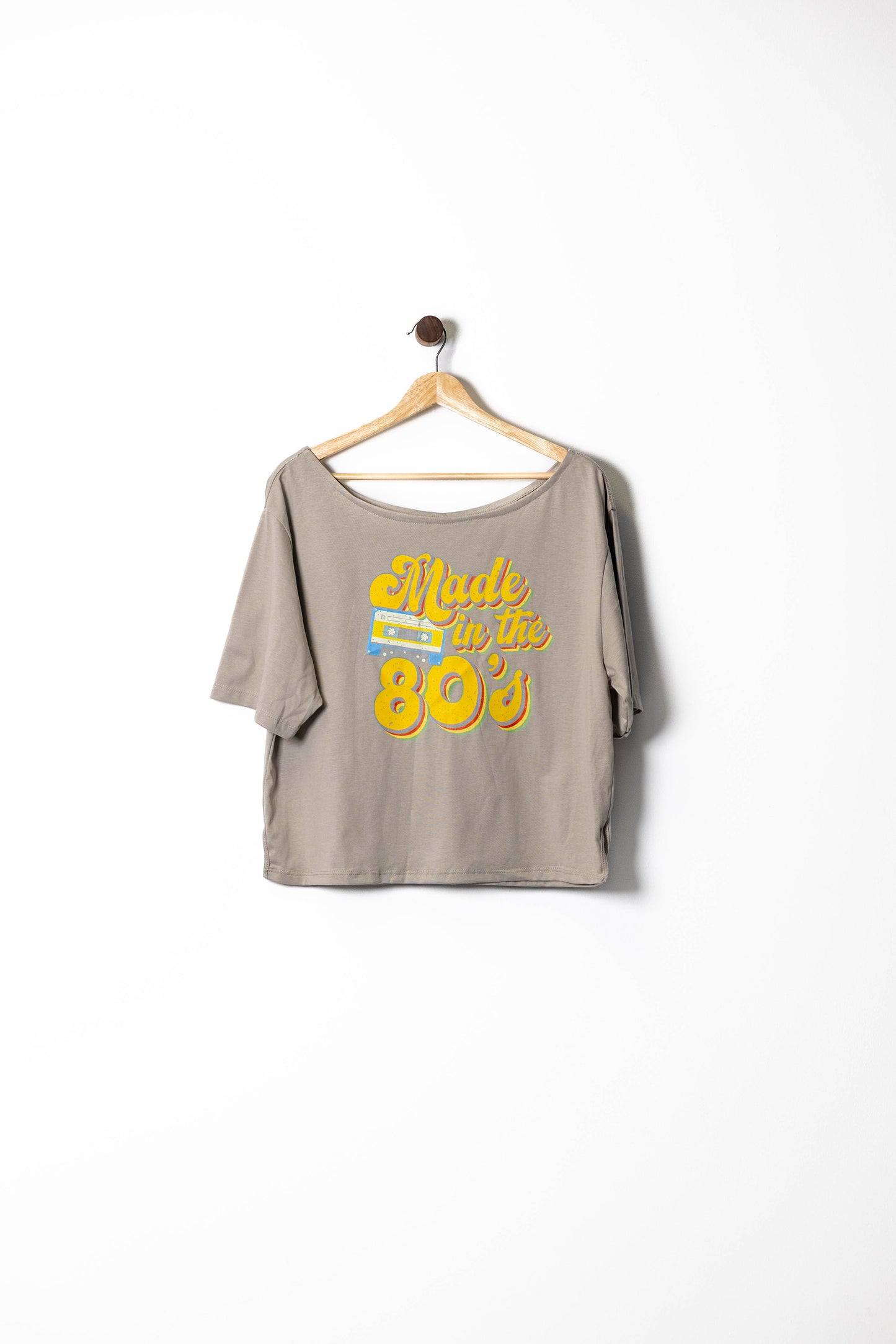 Slouchy Graphic Boatneck Tee – Various Prints