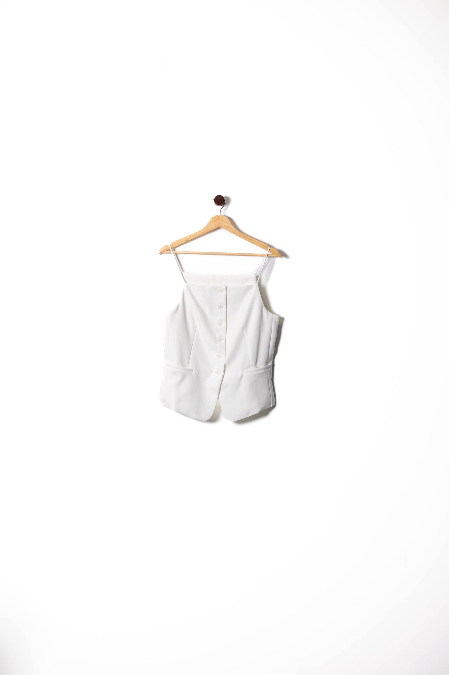 SOLID BUTTON UP VEST