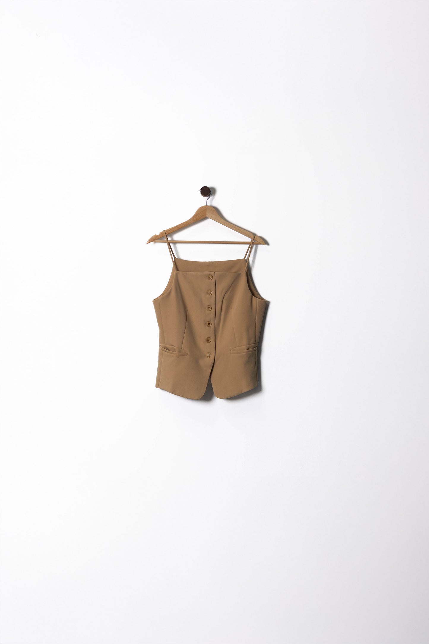 SOLID BUTTON UP VEST