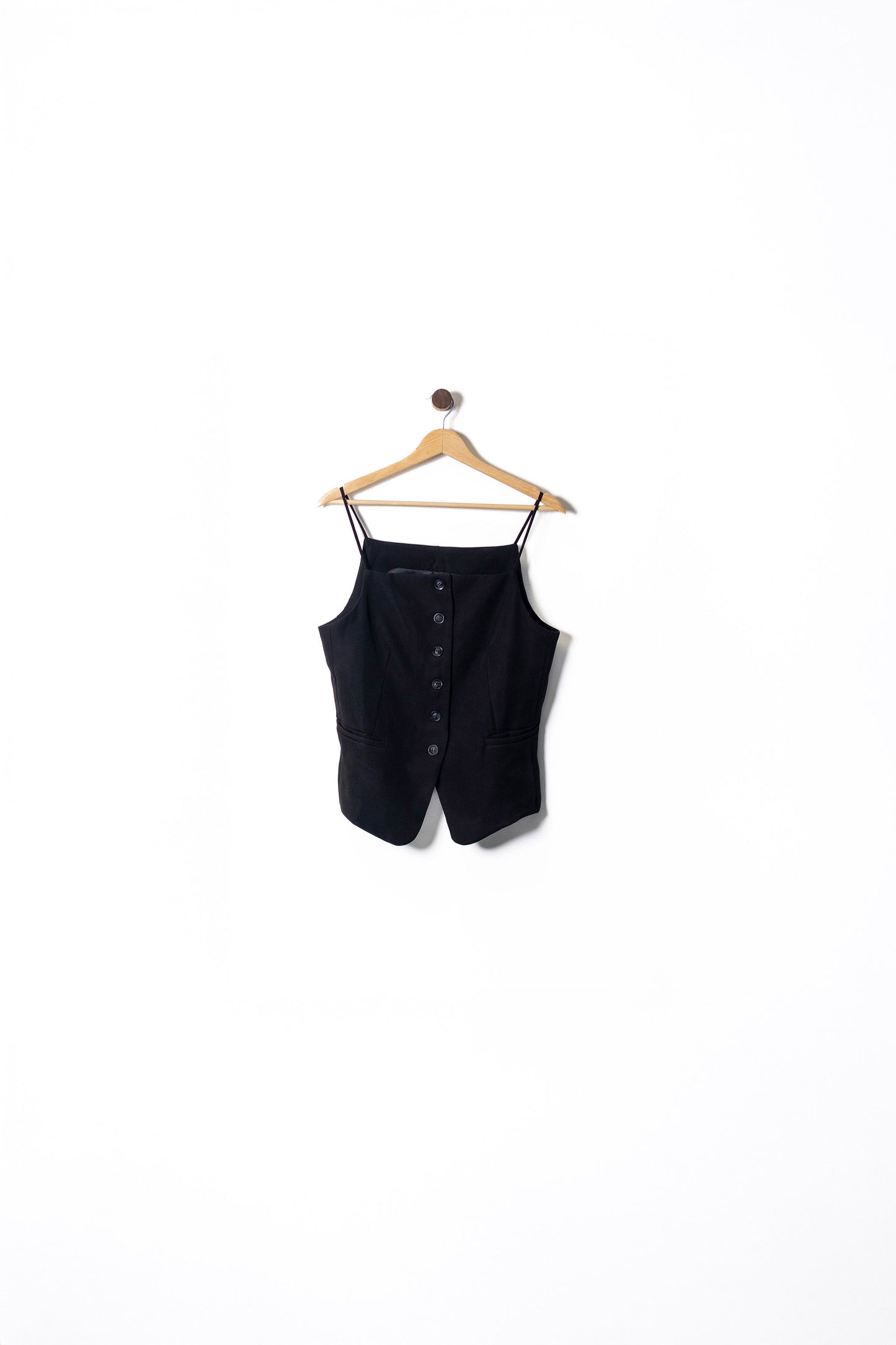 SOLID BUTTON UP VEST