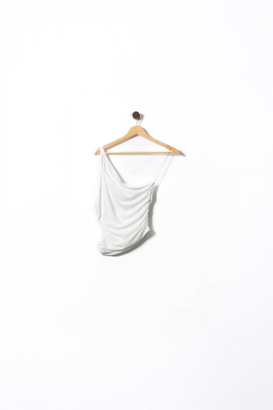 Asymmetric Draped One-Shoulder Top
