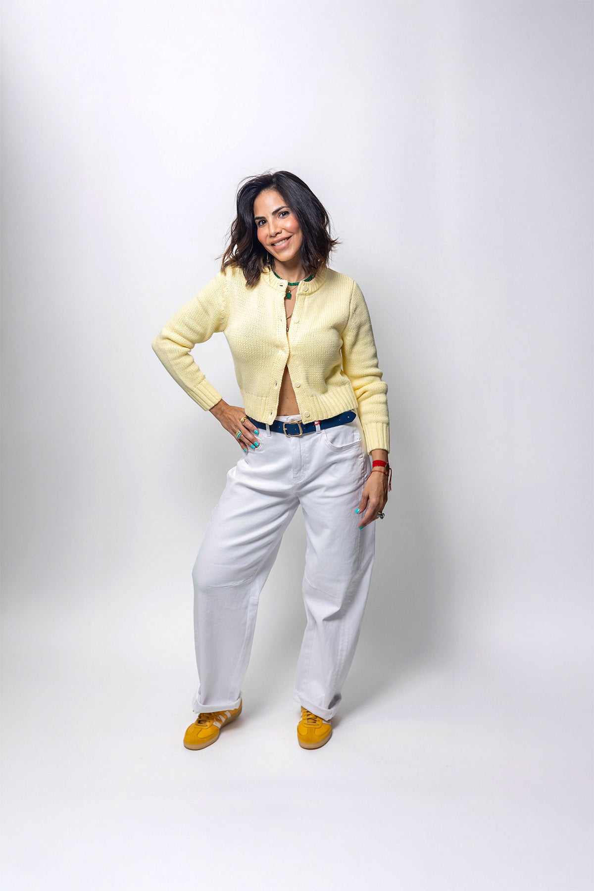Soft Knit Cropped Sweater in Pastel Yellow