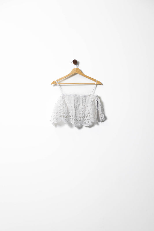Embroidered Eyelet - Crop Top