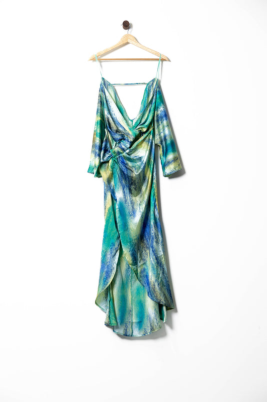 Watercolor Drape Maxi Dress