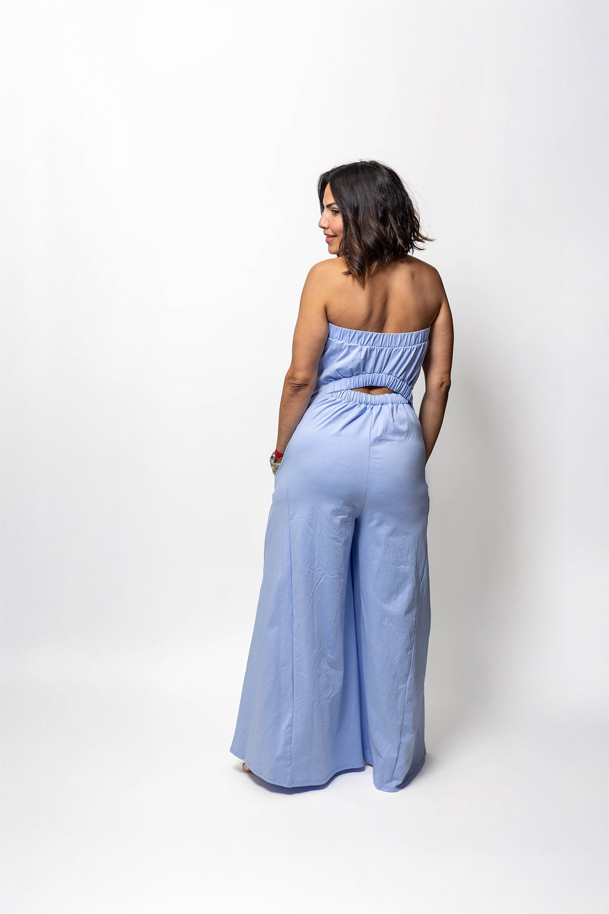 Strapless Wide-Leg Jumpsuit