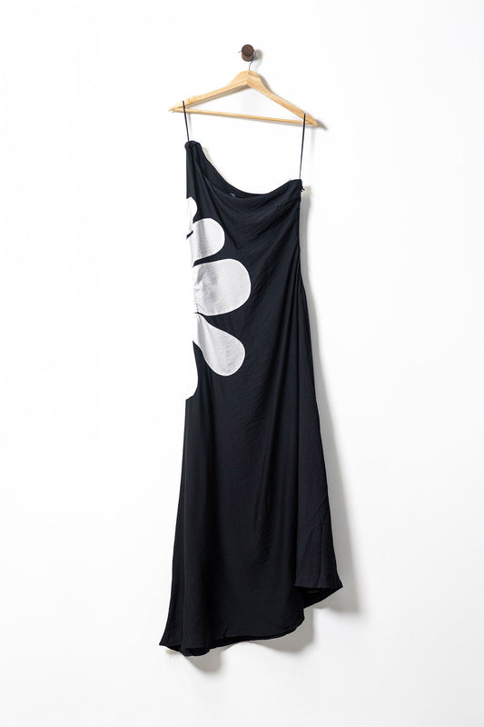 Asymmetrical Daisy Slip Dress