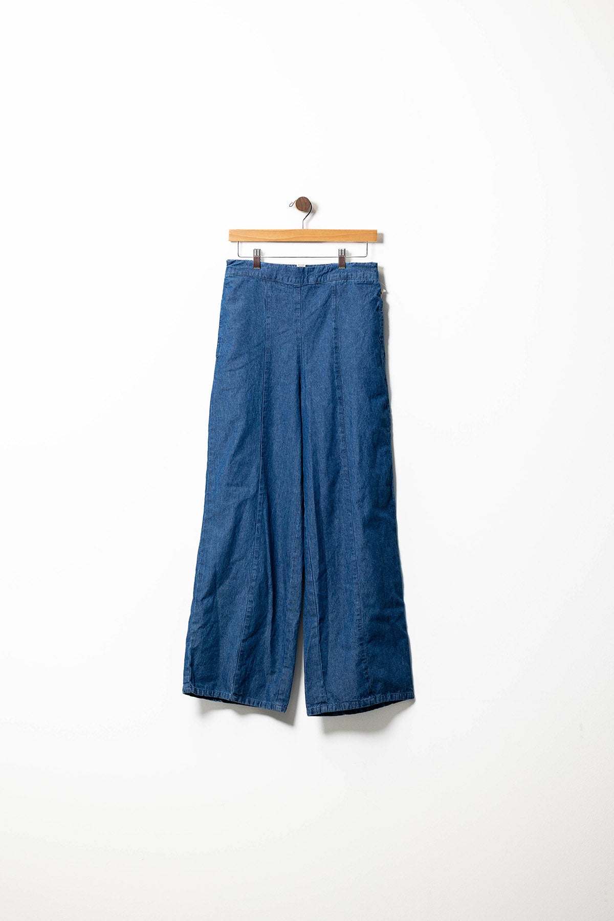 Denim Bustier & Wide-Leg Pants Set