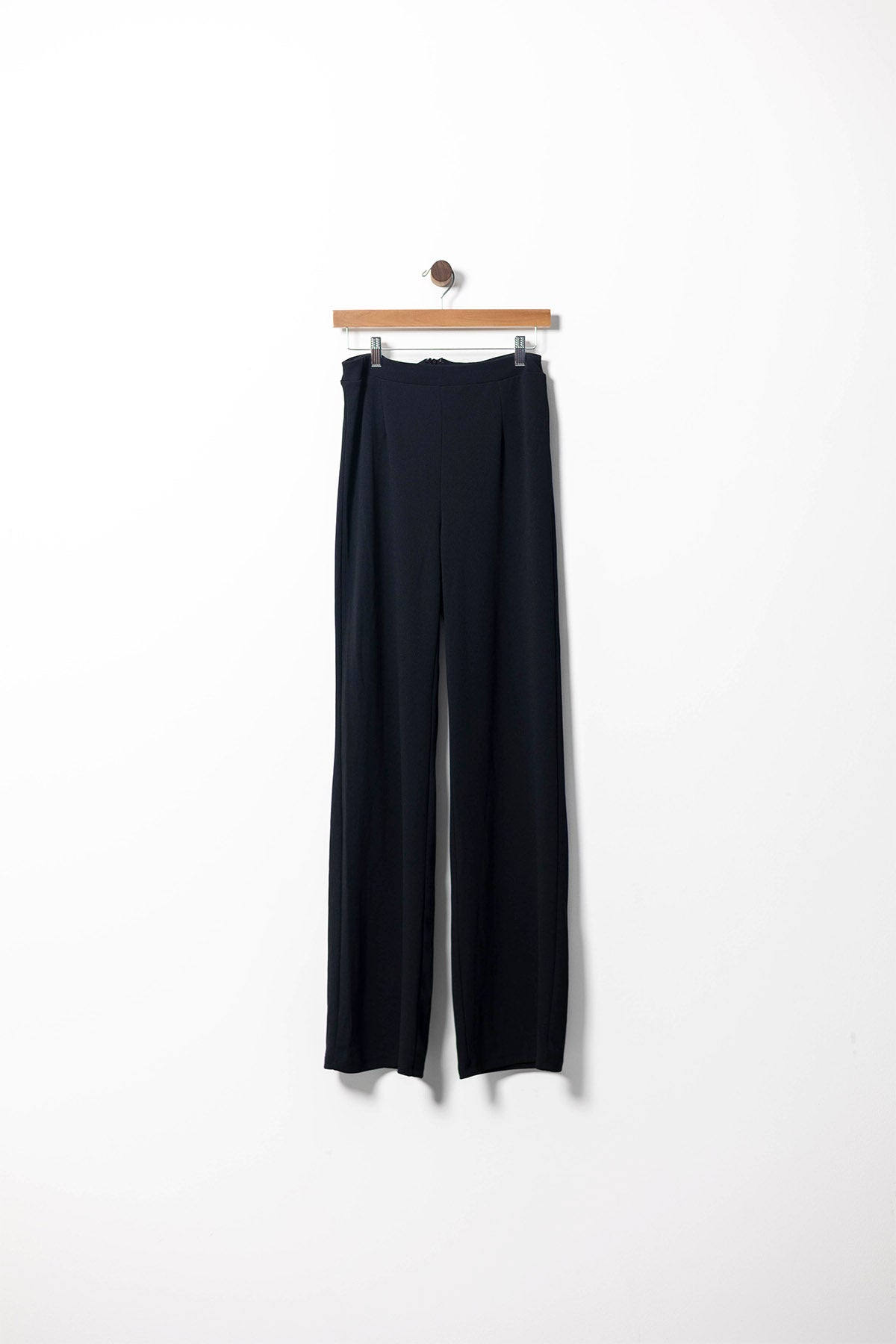 Essential High-Waist Black Wide-Leg Trousers