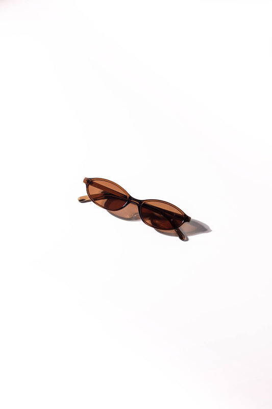 Slim Oval Tortoiseshell Sunglasses