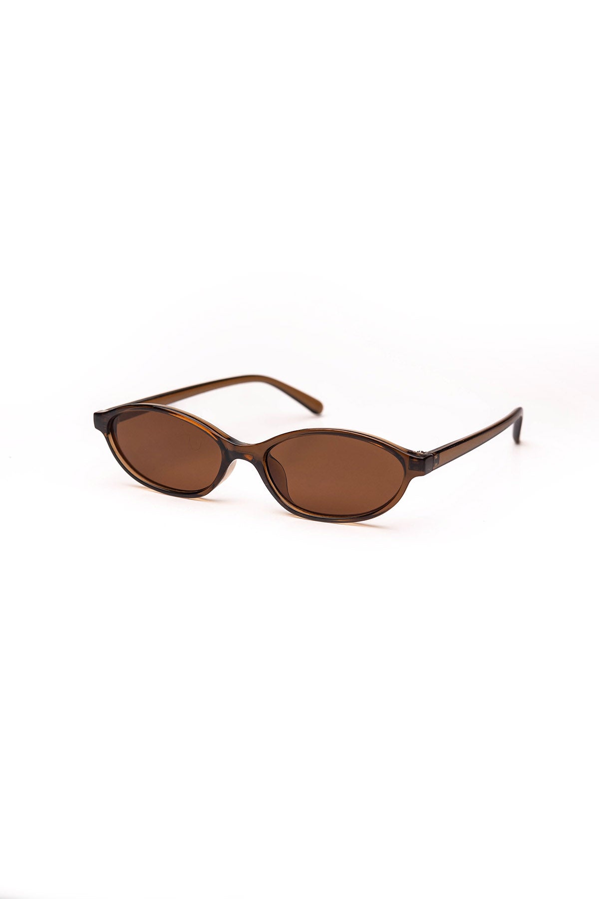 Slim Oval Tortoiseshell Sunglasses