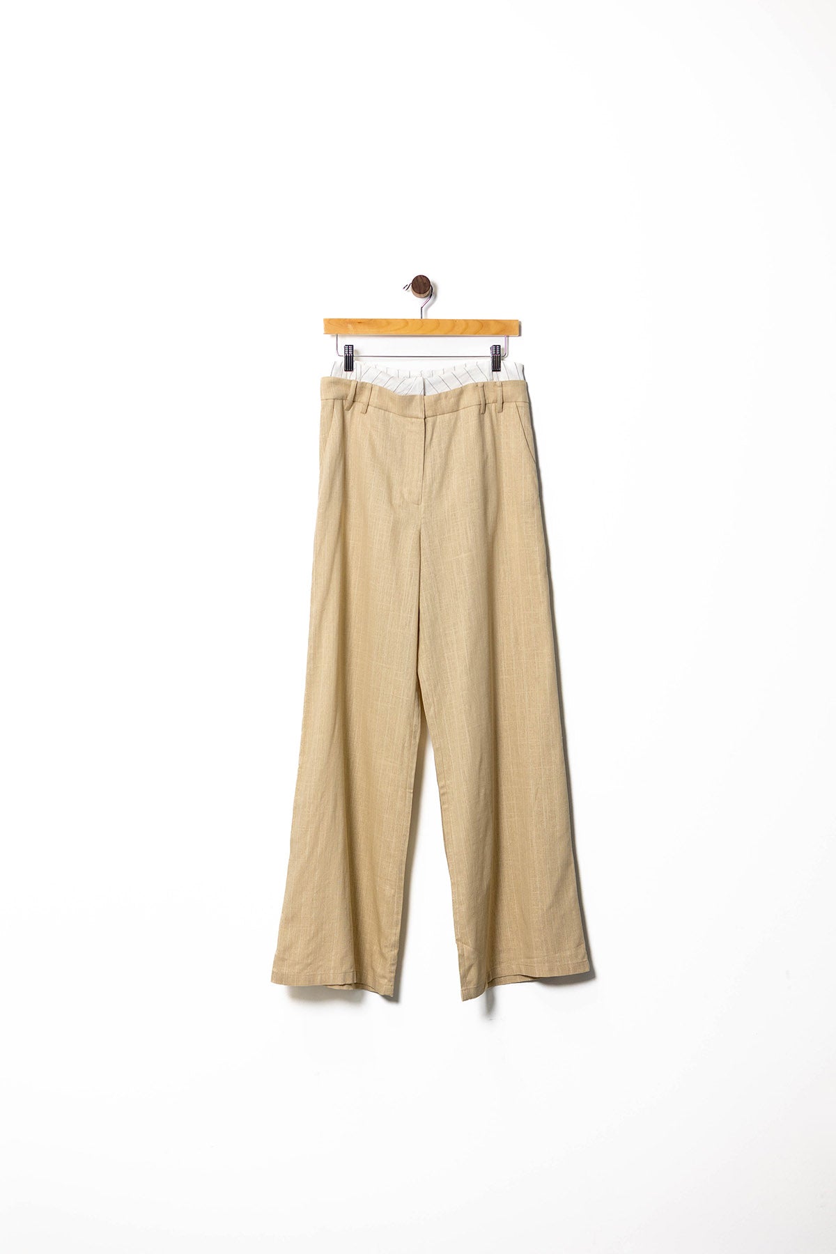 High-Waisted Pinstripes Tailored Pants