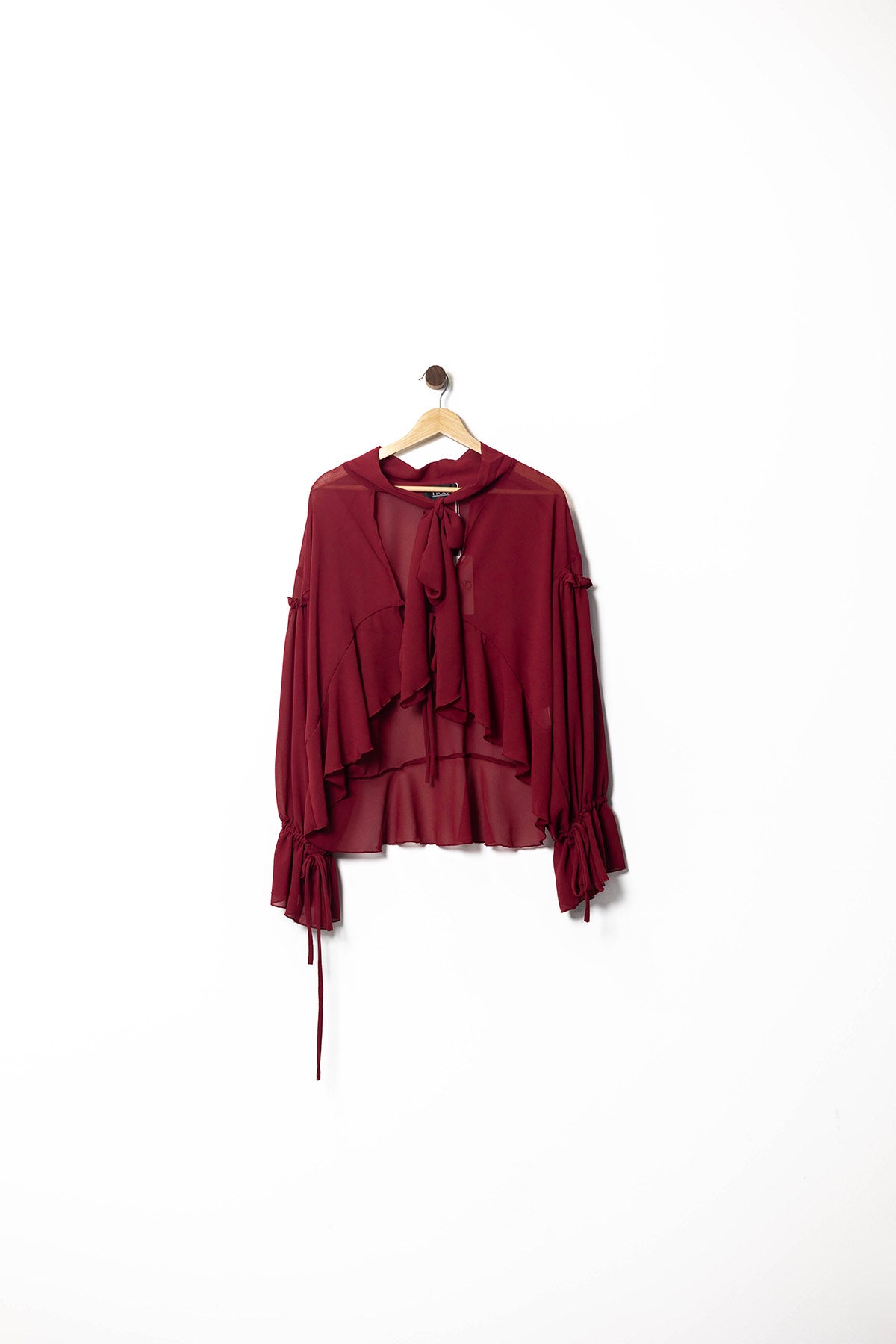 Romantic Layers Tie-Neck Blouse