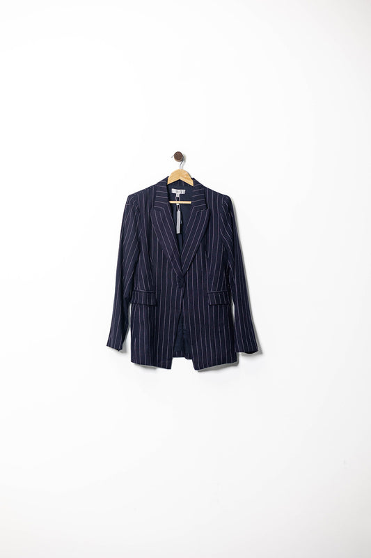 Linen Navy Pinstripe Blazer