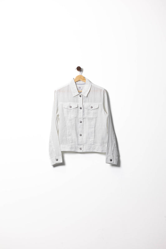 Linen jacket - “denim lookalike “