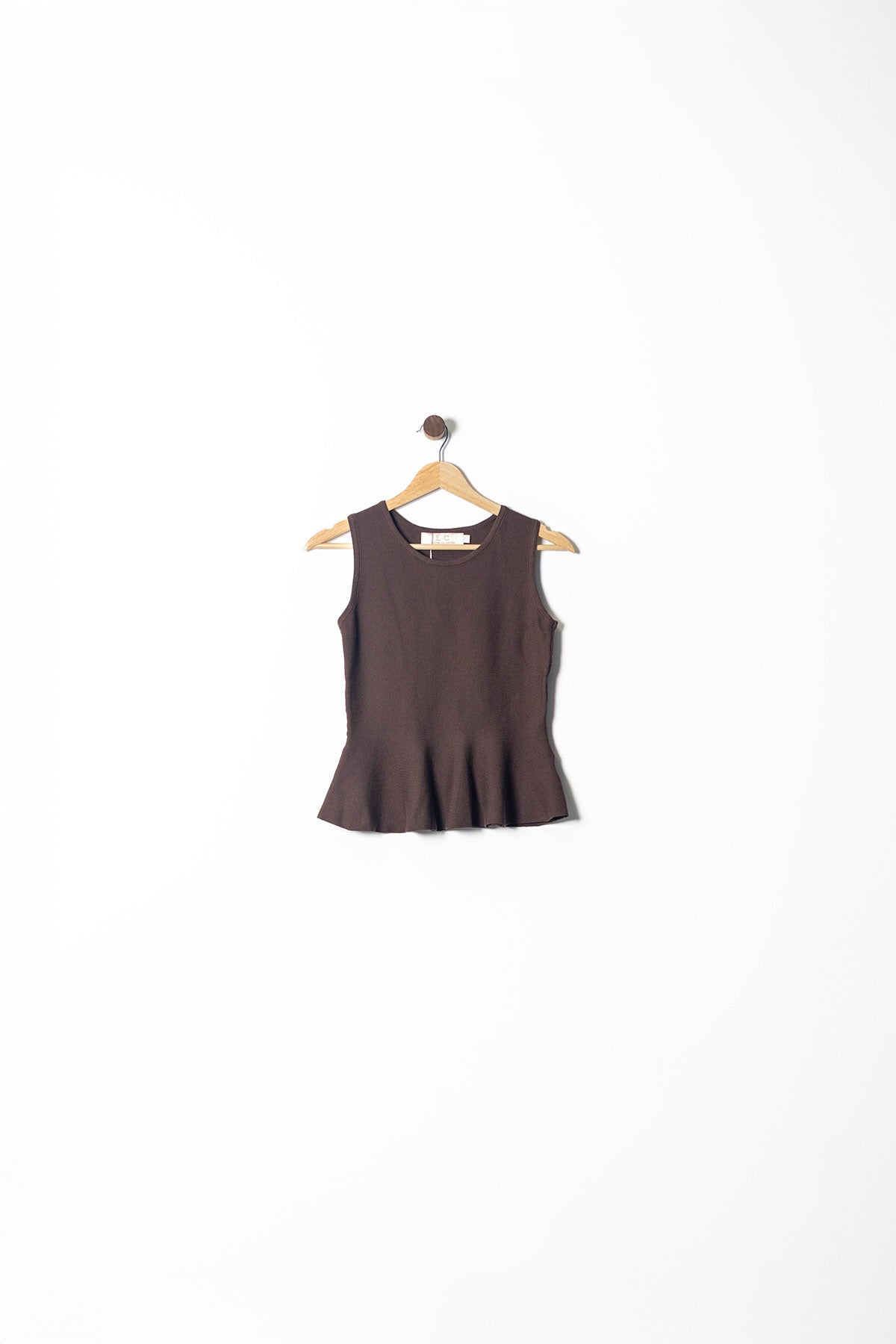Ribbed Peplum Knit Tank