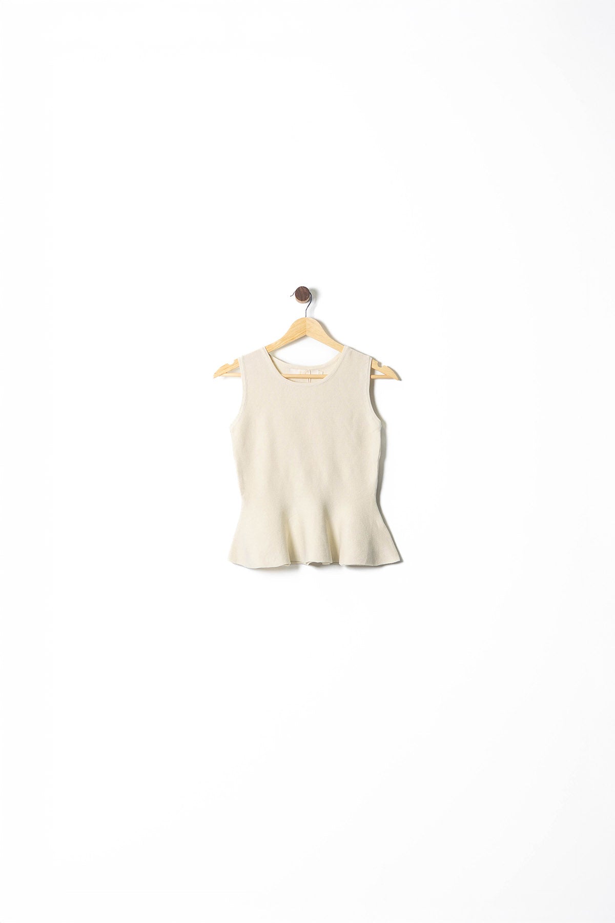 Ribbed Peplum Knit Tank