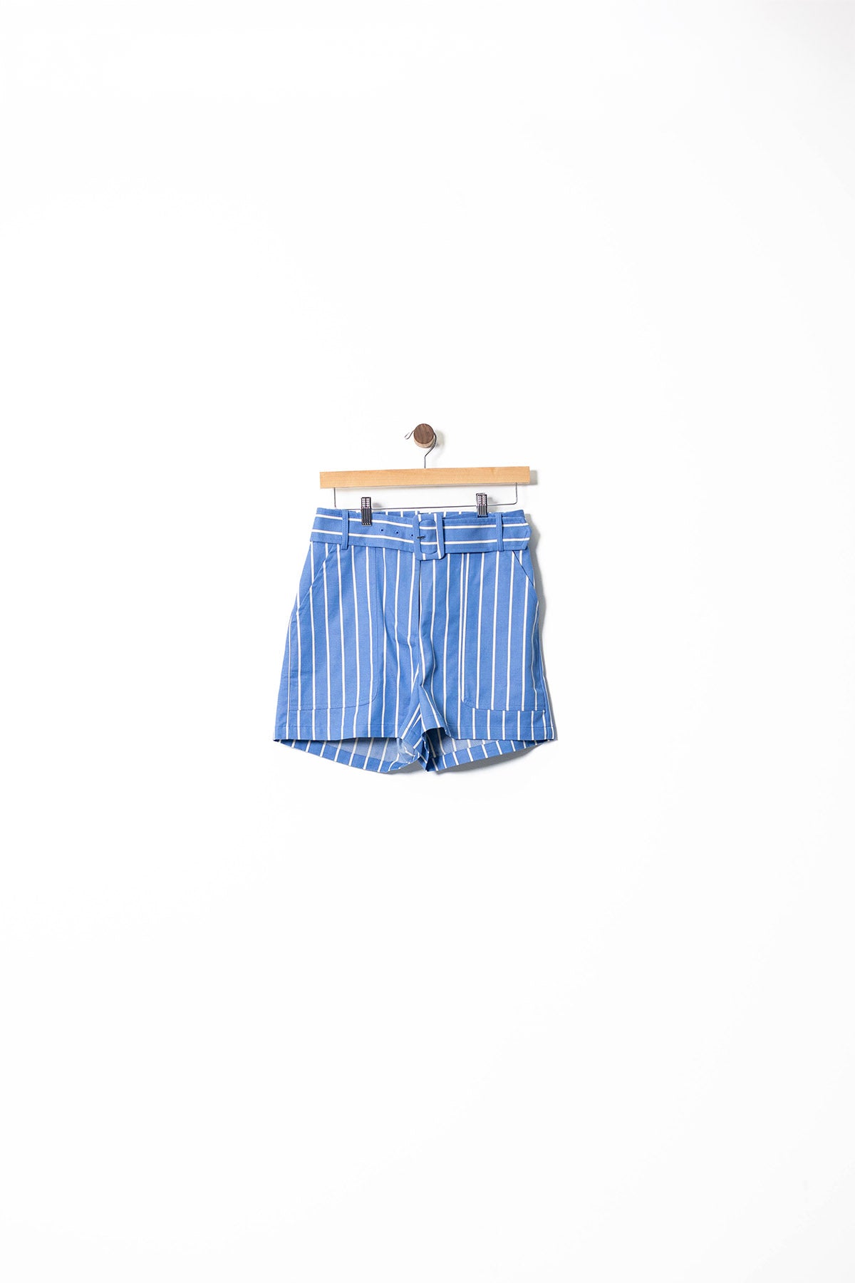Pinstripe Blazer & Shorts Set in Sky Blue