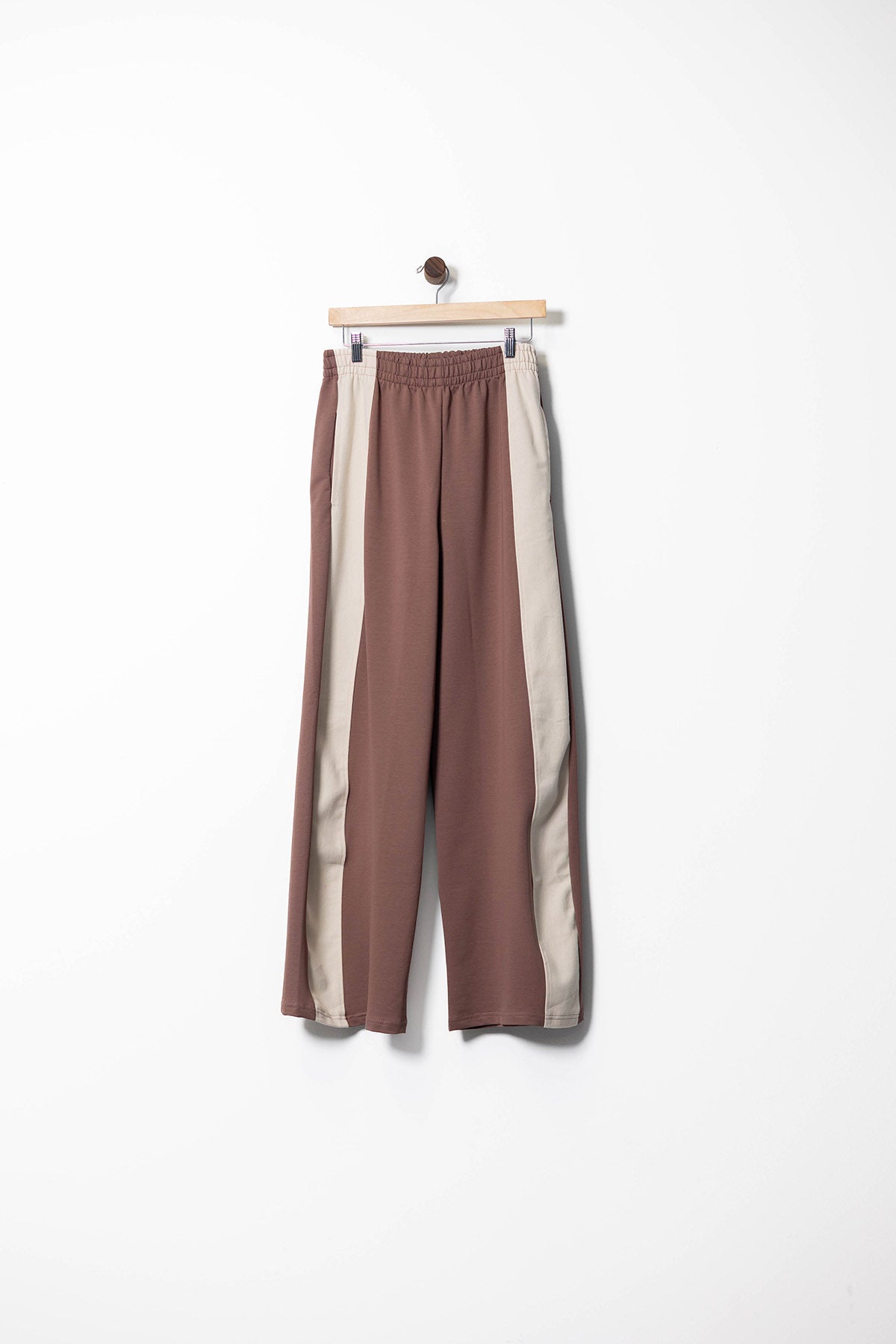 Two-Tone Zip Polo & Wide-Leg Track Pants Set