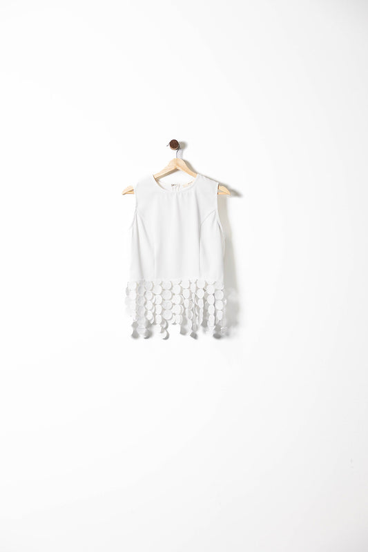 Sequin Fringe Sleeveless Top