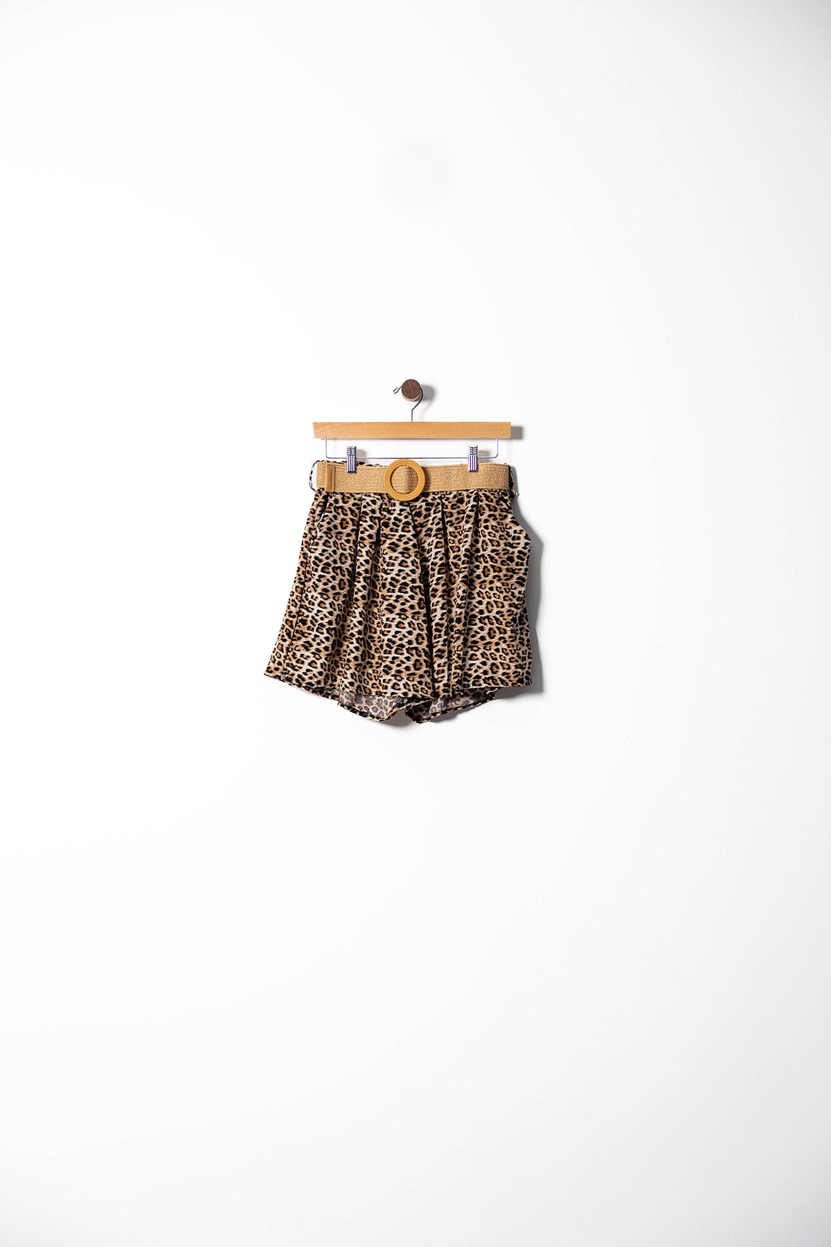 Printed Flow Shorts with Braided Belt