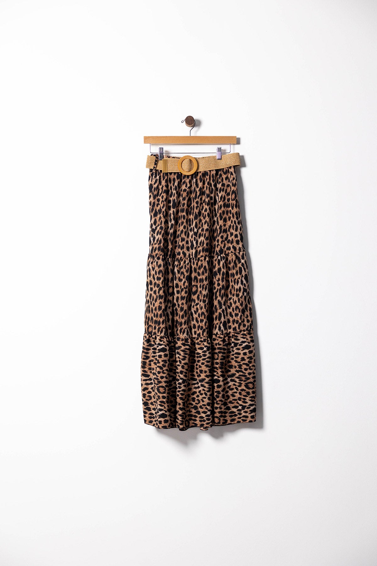 Flowy High-Waisted Maxi Skirts with Belt Detail