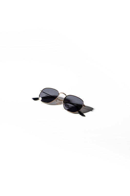 Hexagonal Retro Metal Frame Sunglasses