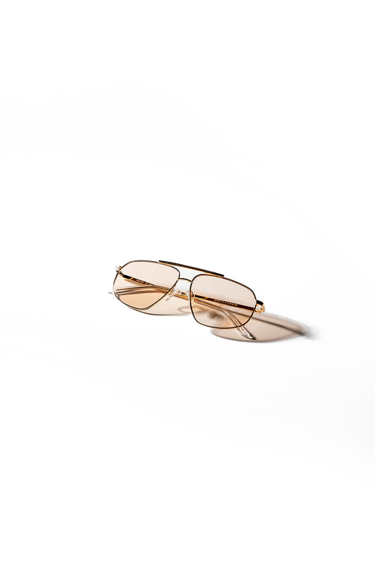 Retro Cool Sunglasses with Golden Lens