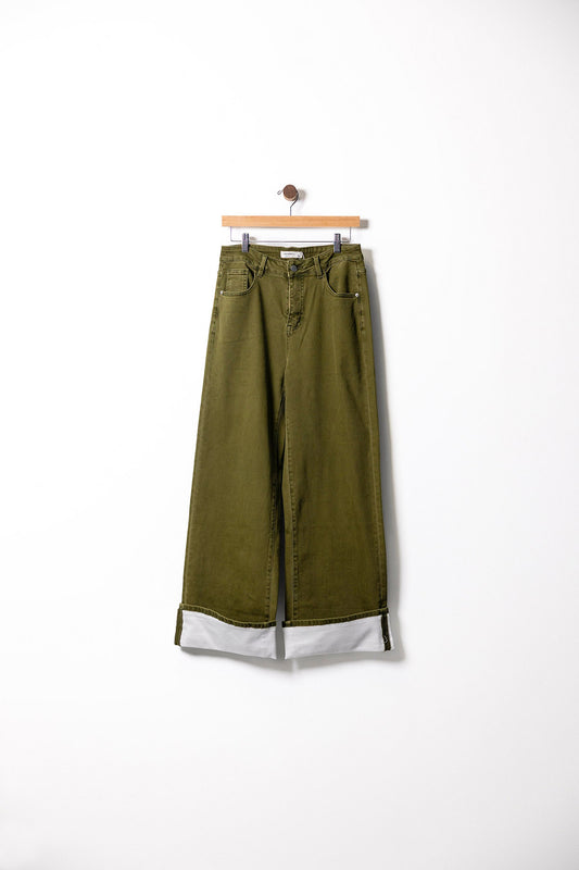 Earthy Green Jeans
