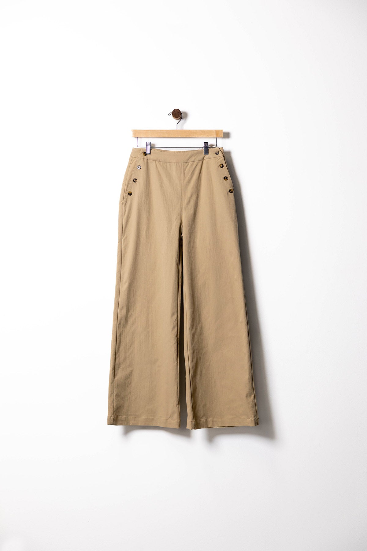 Side Button Pants with Pockets