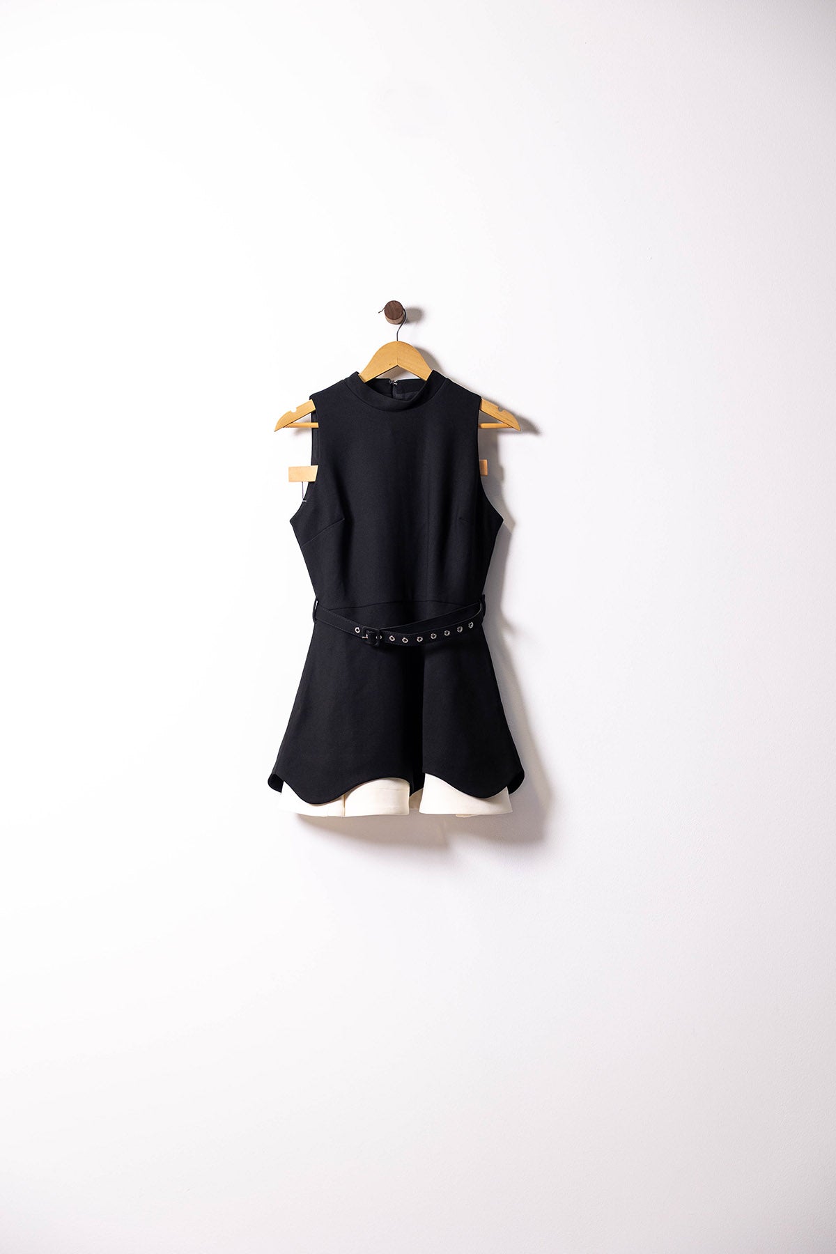 Two-Tone Belted Layered Set