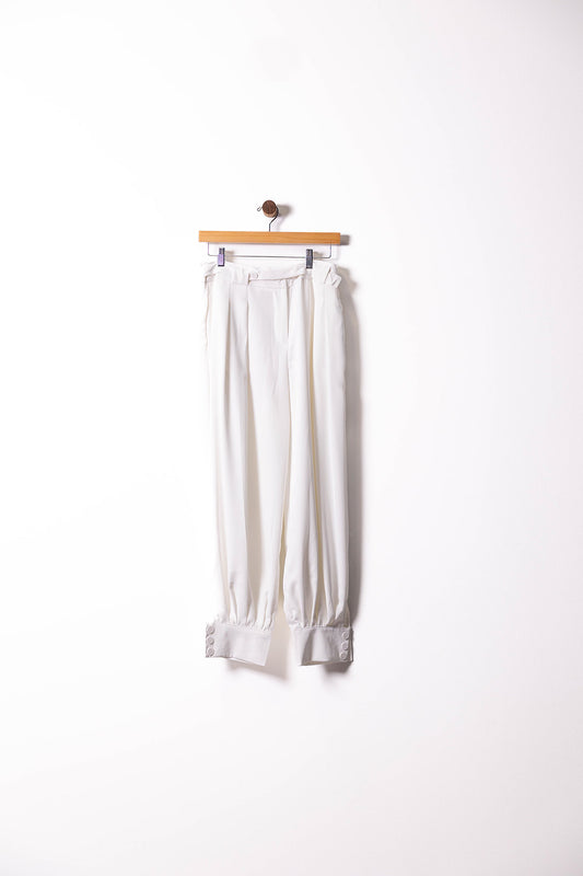 Ivory Cuff Statement Pants